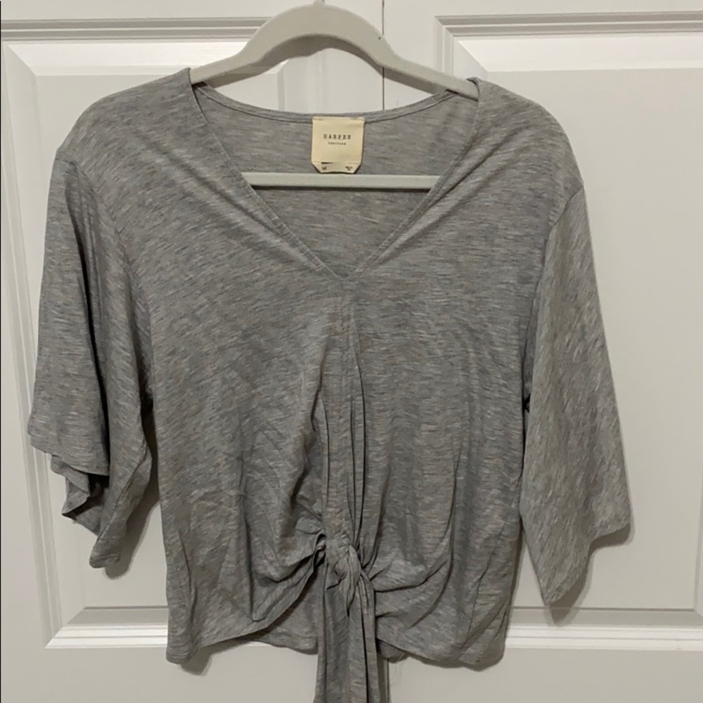 Grey top with knot